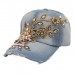  Glitter Rhinestone Bling Hats Adjustable Denim Baseball Cap Tennis Hat  eb-59628894
